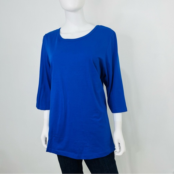 NWOT Woman within blue pullover top - Picture 5 of 15